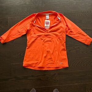 Wilson orange 3/4 length sleeve top